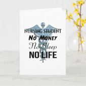Student Funny Nurse Quote Kaart (Gele Bloem)