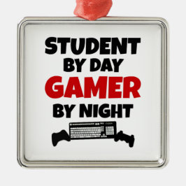 Student Gamer Metalen Ornament