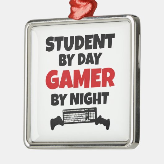Student Gamer Metalen Ornament (Links)