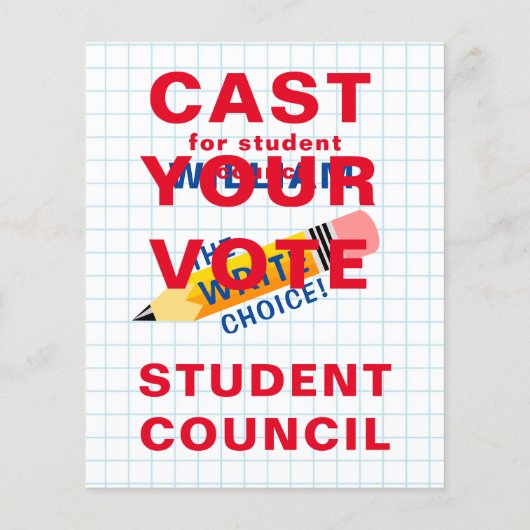 Student Government Ballot Flyer: Breng uw stem uit Flyer (Achterkant)
