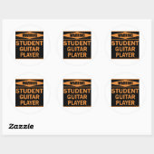 Student Guitar Player Ronde Sticker (Vel)