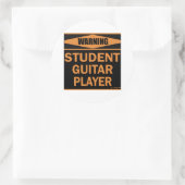 Student Guitar Player Ronde Sticker (Tas)