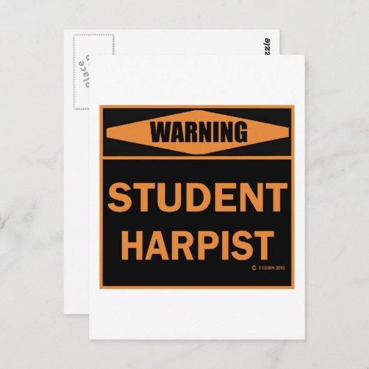 Student Harpist Briefkaart (Voorkant / Achterkant)
