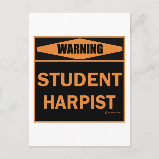 Student Harpist Briefkaart (Voorkant)