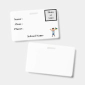 student identiteitsbadge badge (Voor- en achterkant)
