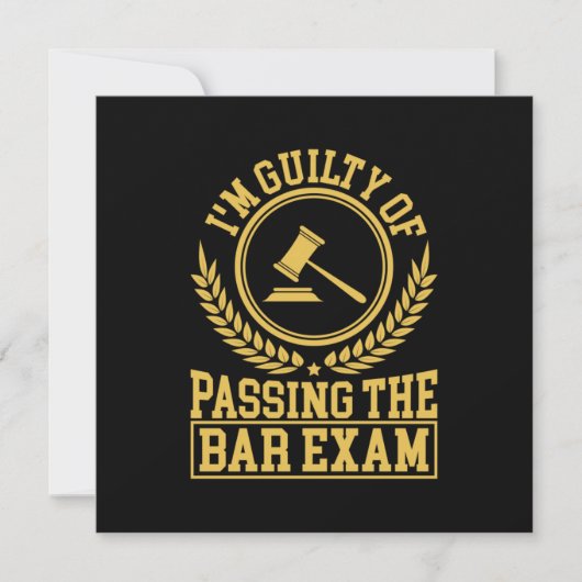 Student is schuldig aan het halen van het bar exam kaart (Voorkant)