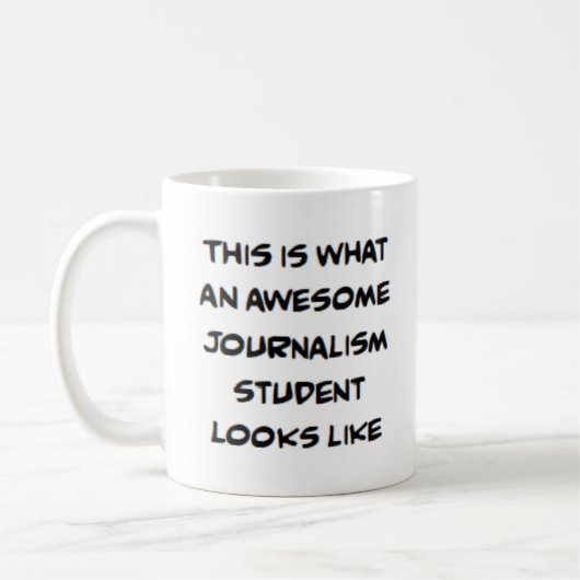 student journalistiek, geweldige koffiemok (Links)