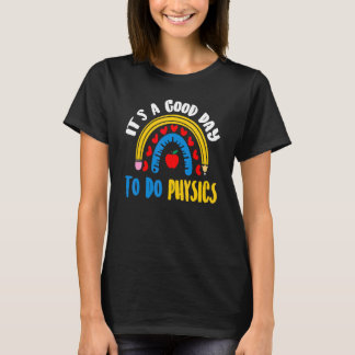 Student leert gezegde terug naar school natuurkund t-shirt