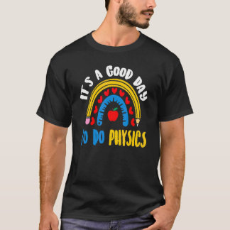 Student leert gezegde terug naar school natuurkund t-shirt
