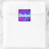 Student – Leertraject Concept Vierkante Sticker (Tas)