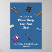 Student Leraar Terug naar school Personaliseer Poster (Voorkant)
