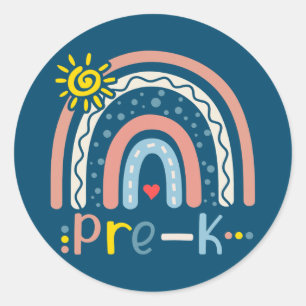 Student leraar voor regenboogregenboogopleiding vo ronde sticker