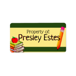 Student levert eigendom Klaslokaal Label Stickers