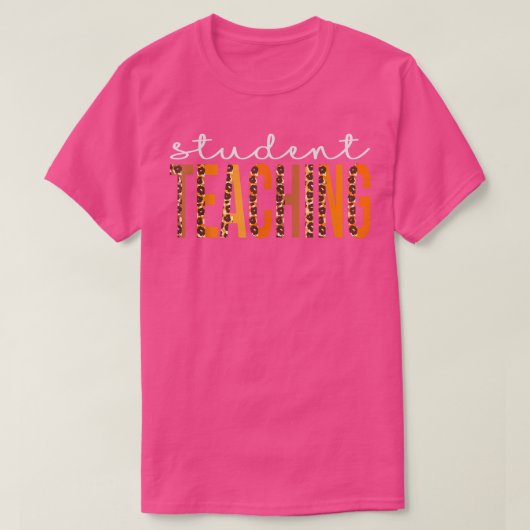Student Lopard Squad Cute Herfst herfst T-shirt (Design voorkant)