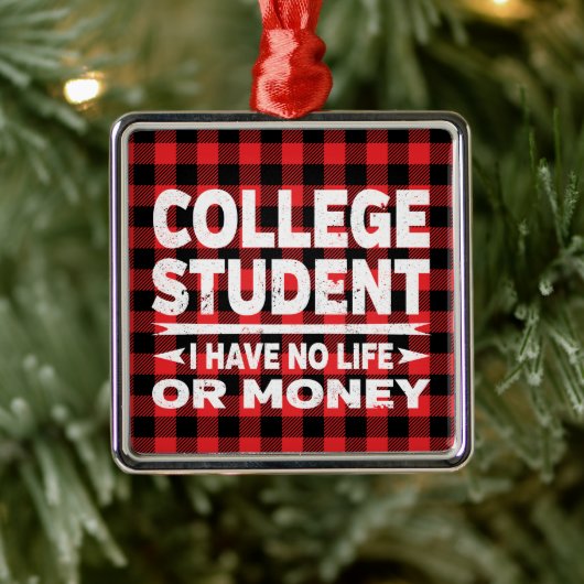 Student Majors Xmas Red Pset Metalen Ornament (Boom)