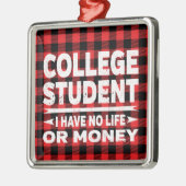 Student Majors Xmas Red Pset Metalen Ornament (Links)