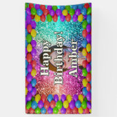 Student Meisje Gepersonaliseerd karakter verjaarda Spandoek (Verticaal)