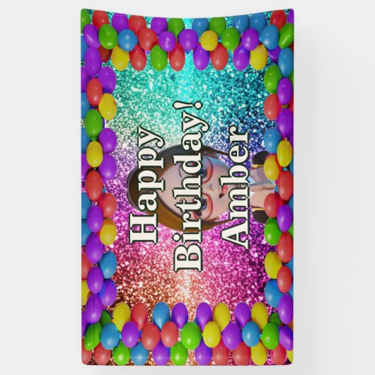 Student Meisje Gepersonaliseerd karakter verjaarda Spandoek (Verticaal)