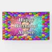 Student Meisje Gepersonaliseerd karakter verjaarda Spandoek (Horizontaal)