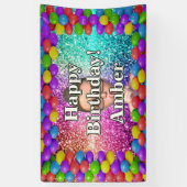 Student Meisje Gepersonaliseerd karakter verjaarda Spandoek (Verticaal)