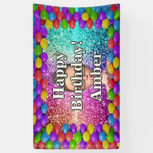 Student Meisje Gepersonaliseerd karakter verjaarda Spandoek (Verticaal)