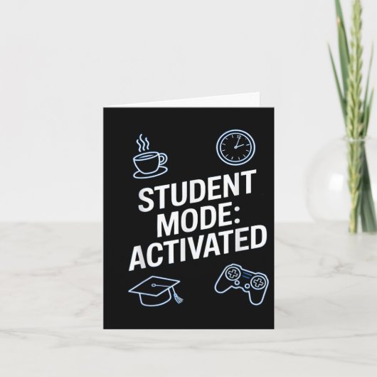 Student Mode_ geactiveerd, Student Gamer, Funny De Kaart (Voorkant)