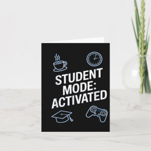 Student Mode_ geactiveerd, Student Gamer, Funny De Kaart
