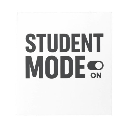 Student Mode On – Funny Study Motivation Notitieblok (Voorkant)