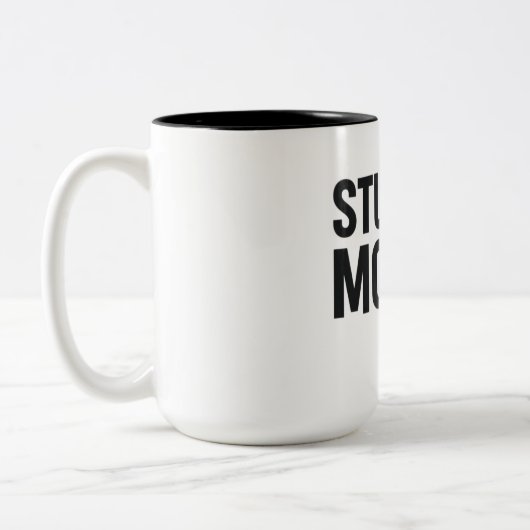 Student Mode On – Funny Study Motivation Tweekleurige Koffiemok (Links)