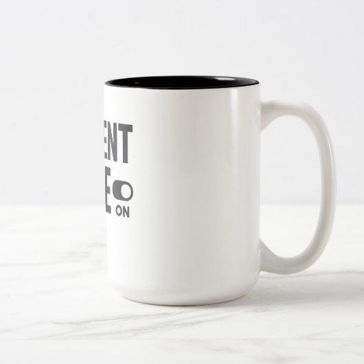 Student Mode On – Funny Study Motivation Tweekleurige Koffiemok (Rechts)