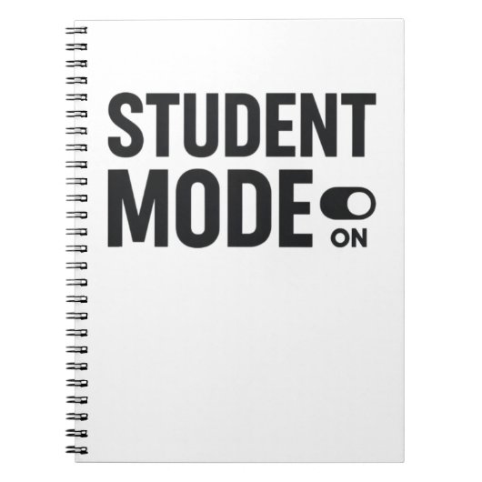 Student Mode On – Study Motivation Notitieboek (Voorkant)