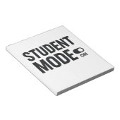 Student Modus Aan – Grappige Studiemotivatie Notitieblok (Schuin)