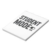 Student Modus Aan – Grappige Studiemotivatie Notitieblok (Linkerzijde)