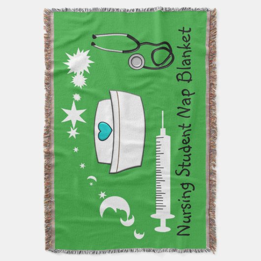 Student Nap Blanket Green Deken (Voorkant Verticaal)