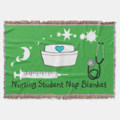 Student Nap Blanket Green Deken (Voorkant)