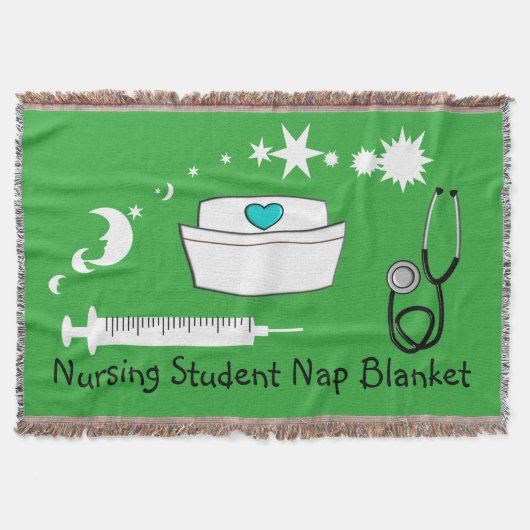 Student Nap Blanket Green Deken (Voorkant)