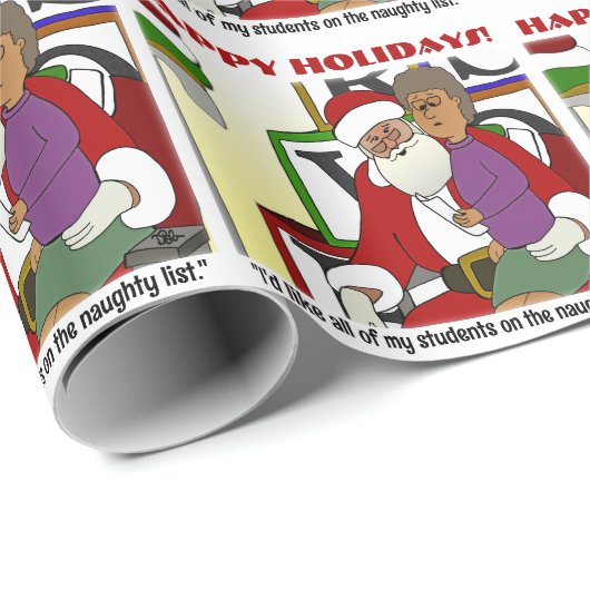 Student Naughty List Cadeaupapier (Rol Hoek)