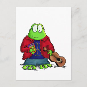 Student Nerd Frog Briefkaart