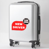 Student Nieuwe Driver (Drive Slow) Rode School Sticker (Koffer)