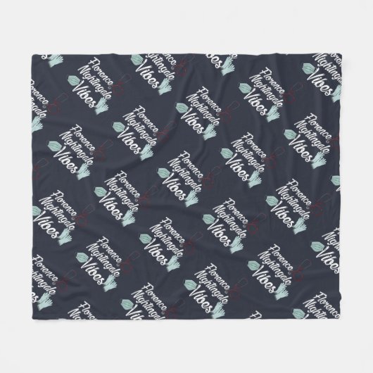 Student Nightingale Vibes Fleece Deken (Voorkant (Horizontaal))