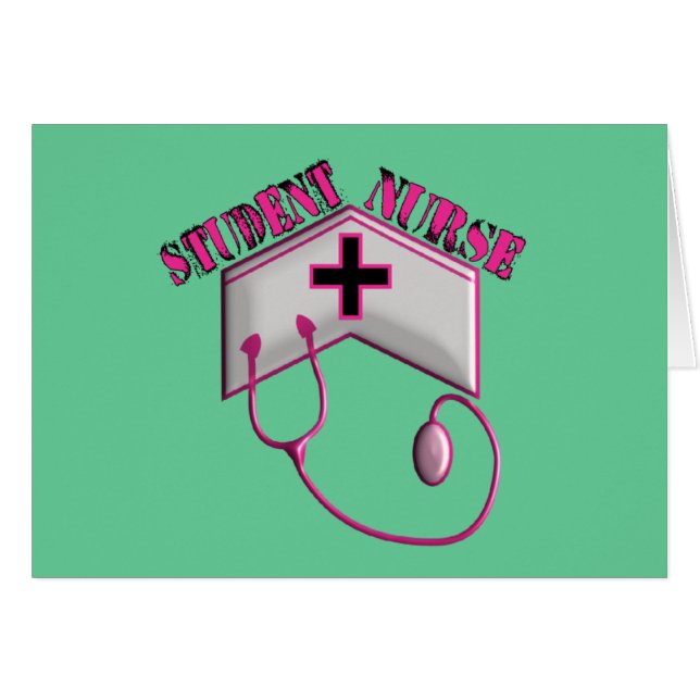 Student Nurse EMBOSSED Pet en Stethoscoop (Voorkant Horizontaal)