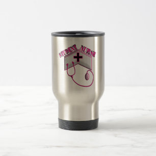 Student Nurse EMBOSSED Pet en Stethoscoop Reisbeker