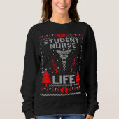 Student Nurse Life Ugly KerstSweaters Matchin Trui (Voorkant)