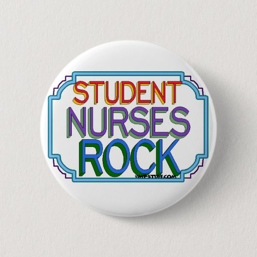 Student Nurses Rock Ronde Button 5,7 Cm (Voorkant)