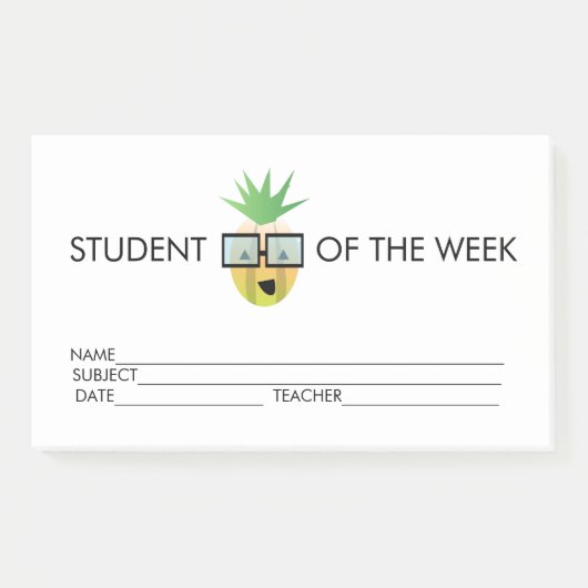 Student Onderscheiding Prestatie Ananas Post-it No Post-it® Notes (Voorkant)