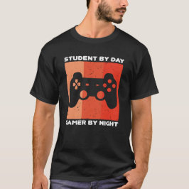 Student overdag, gamer 's nachts, afgestudeerd gam t-shirt