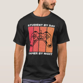 Student Overdag Gamer 's Nachts, Afgestudeerd Game T-shirt