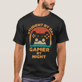 Student Overdag Gamer 's Nachts, Afgestudeerd Game T-shirt