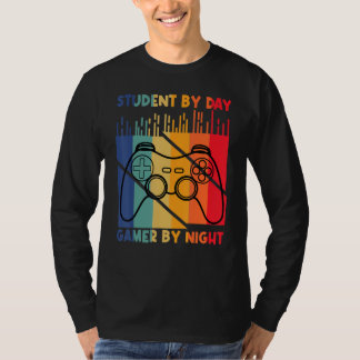 Student Overdag Gamer 's Nachts Meme Voor Gamers G T-shirt