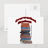 Student overwerkt briefkaart (Voorkant / Achterkant)